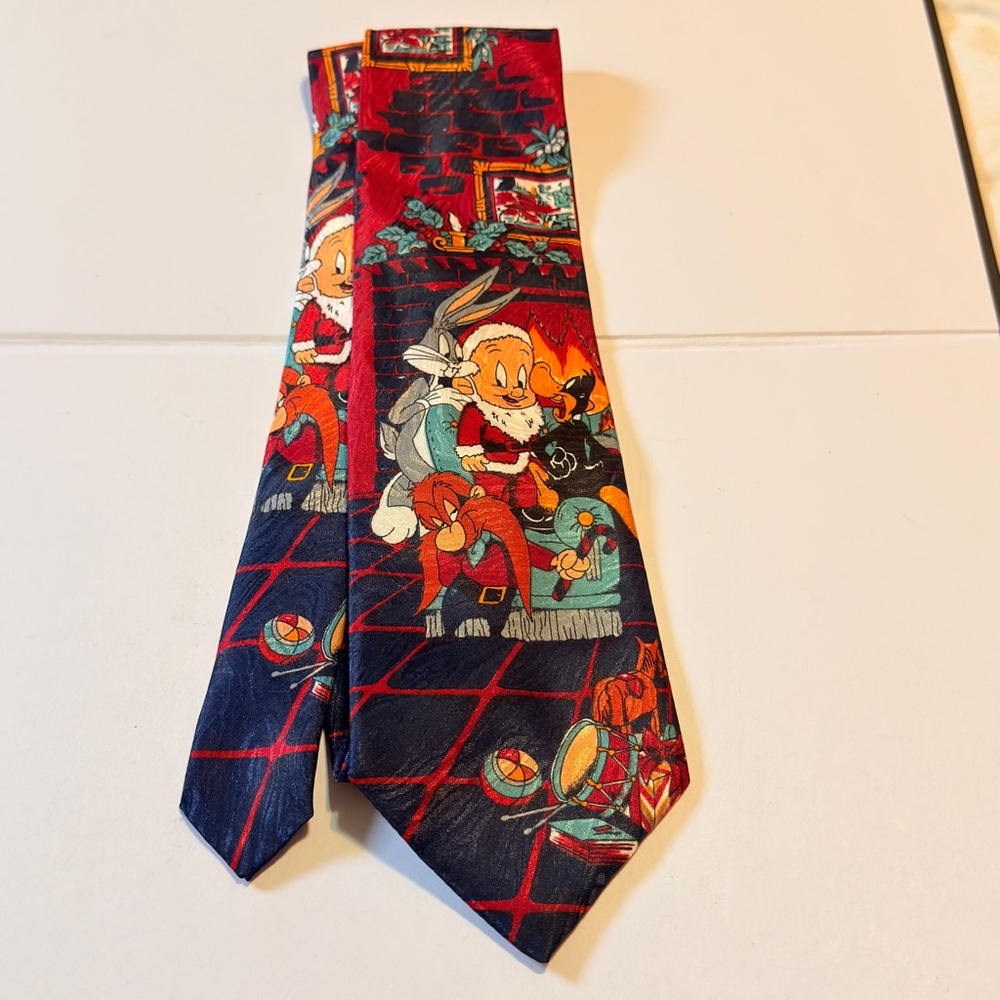 Vintage Warner Bros. Looney Tunes Red and Blue Necktie